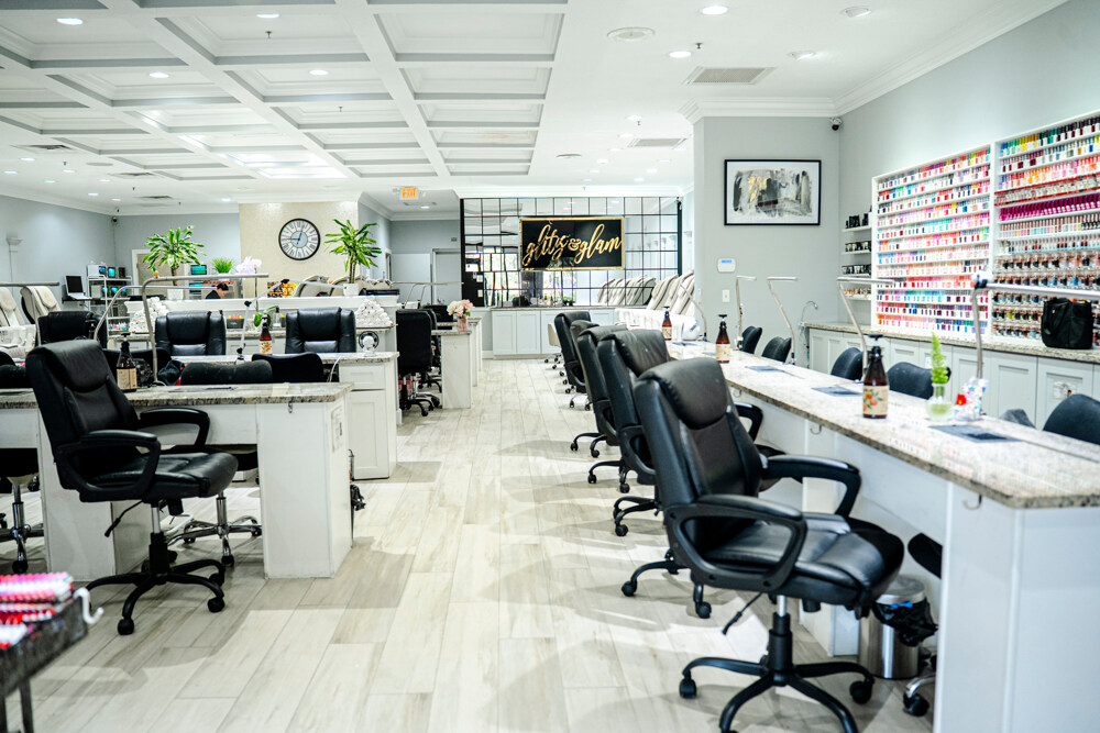 Glitz & Glam nail salon interior — Jacksonville FL